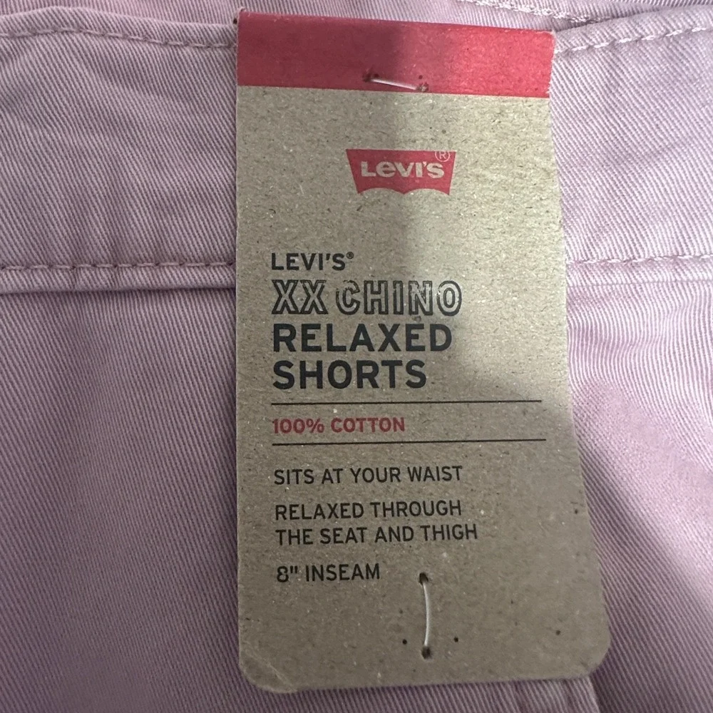 Levis‎ Chino Relaxed Fit Shorts Mens 42 Pink 8 Inch Inseam 100% Cotton New NWT
